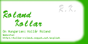 roland kollar business card
