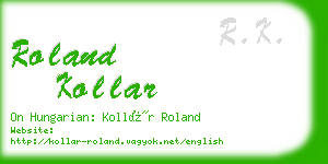 roland kollar business card